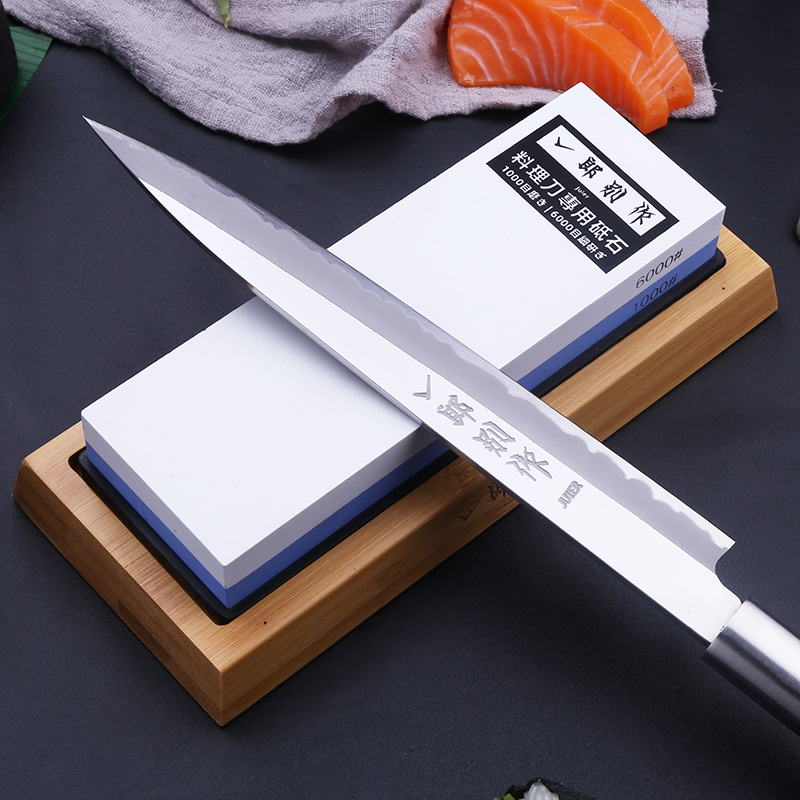 一郎别作磨刀石寿司料理菜刀专用出口日本双面白钢玉超细抹刀砥石