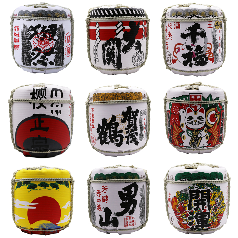 Japanese decorative wine bottle barrel Japanese sushi restaurant furnishings